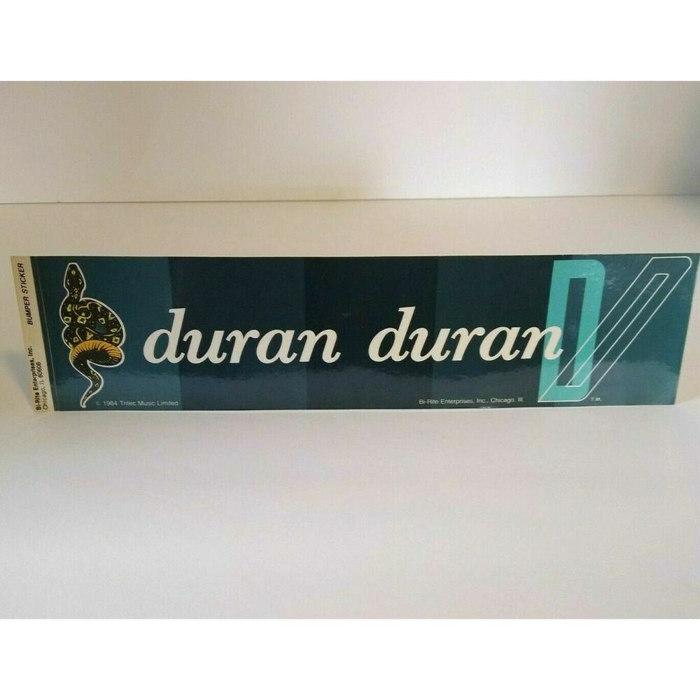 Duran Duran Bumper Sticker Union Of The Snake Original NOS Unused New Wave 1984